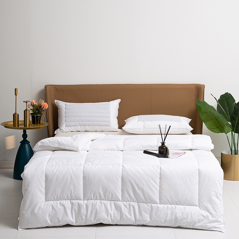 ผ้าฝ้าย 100% 300gms บรรจุผ้านวมผ้านวมฤดูร้อนผลิตชุดผ้านวมสีขาวผ้านวม