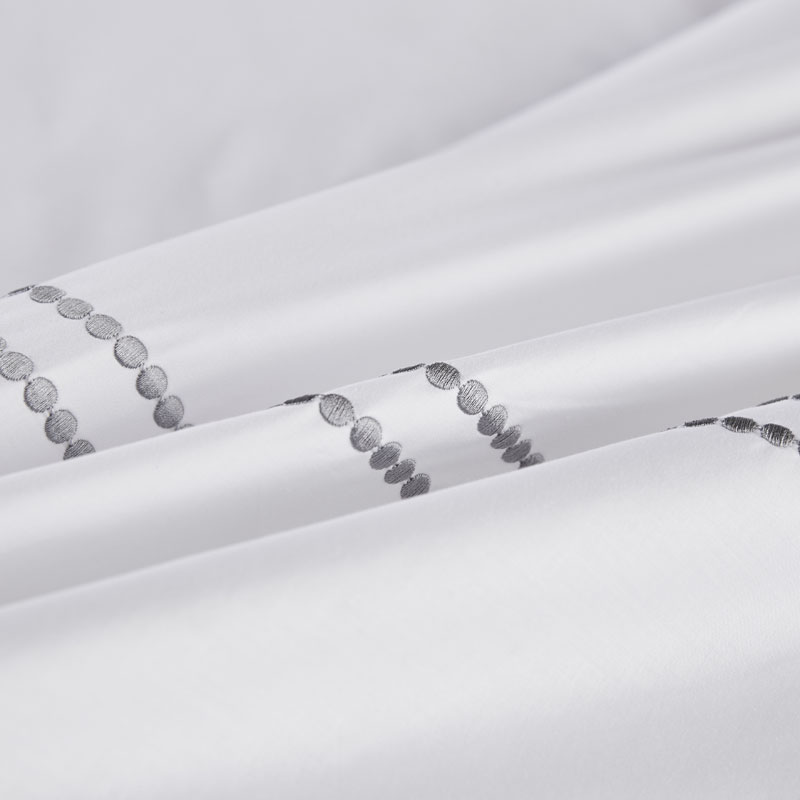 ชุดผ้าปูที่นอนผ้าฝ้าย 100% ลายจุด 300TC ชุดผ้าปูที่นอนผ้าฝ้าย 100% ลายจุด 300TC