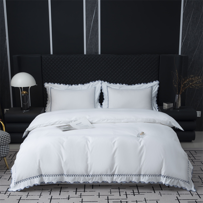 การออกแบบตัดเย็บประณีต 350TC ชุดเครื่องนอนผ้าฝ้ายต่วน