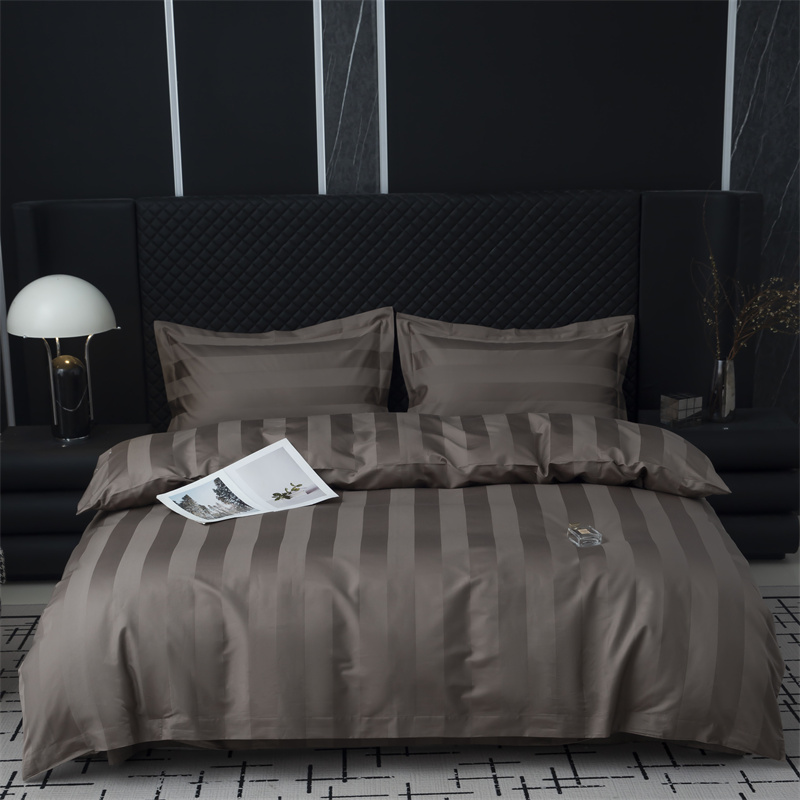 ชุดเครื่องนอนผ้าต่วนผ้าฝ้าย 750TC ลาย Sateen ขนาด 7 ซม