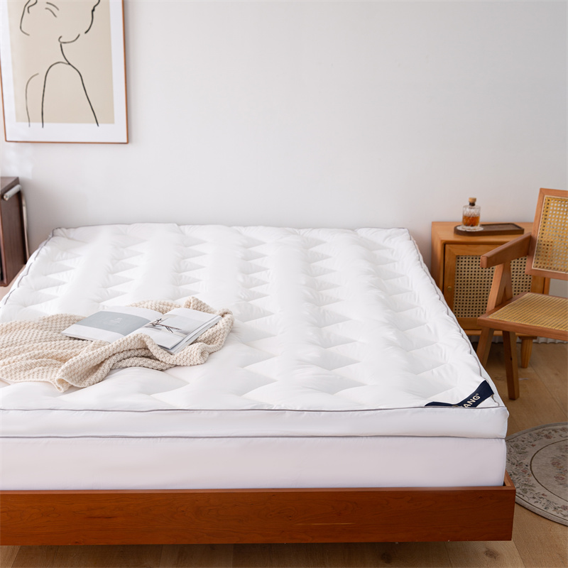 ท็อปเปอร์ที่นอนไมโครไฟเบอร์ดีไซน์ Wave Quilting ท็อปเปอร์ที่นอนไมโครไฟเบอร์ดีไซน์ Wave Quilting