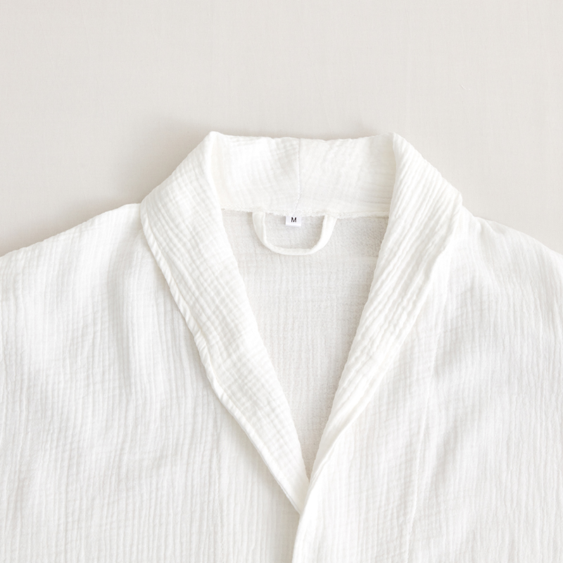 เสื้อคลุมอาบน้ำผ้าฝ้ายผ้ากอซสองชั้นผ้าคลุมไหล่ของโรงแรม เสื้อคลุมอาบน้ำผ้าฝ้ายผ้ากอซสองชั้นผ้าคลุมไหล่ของโรงแรม